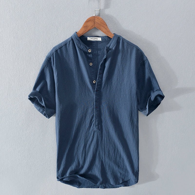 Stand Collar Short Sleeve - Giovanni Battaglia