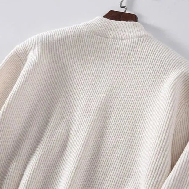 Strickjacke mit Reißverschluss Old Money Stil - Giovanni Battaglia