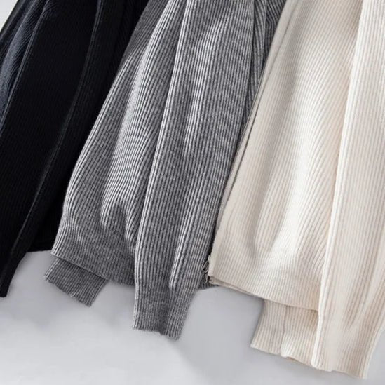 Strickjacke mit Reißverschluss Old Money Stil - Giovanni Battaglia