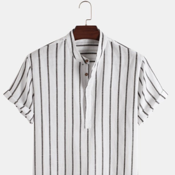 Striped Linen Shirt - Giovanni Battaglia