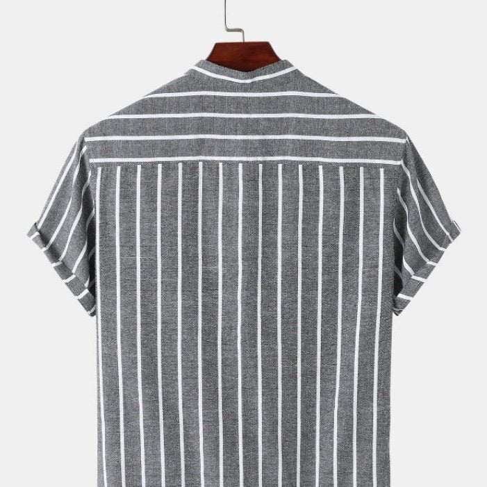 Striped Linen Shirt - Giovanni Battaglia