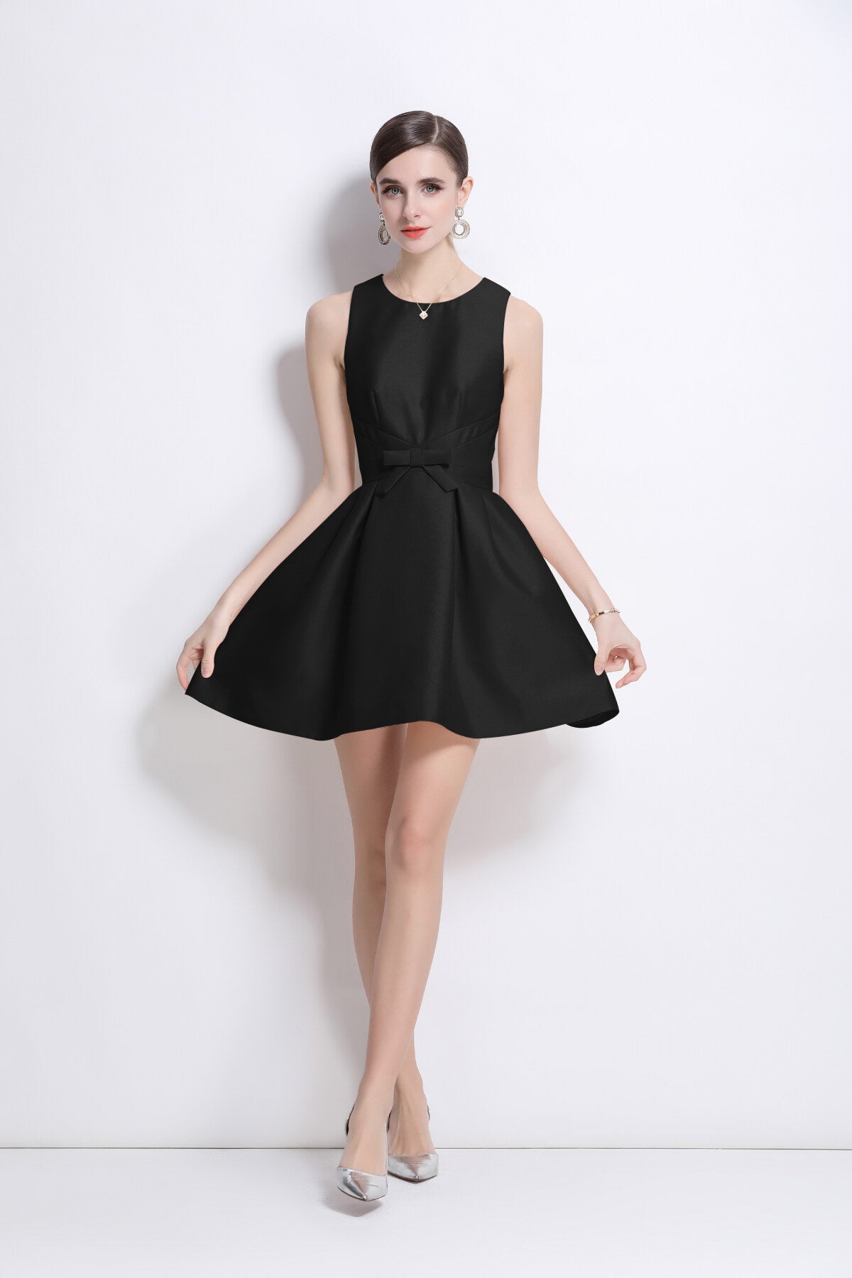 Structured Pleated Mini Dress DZA