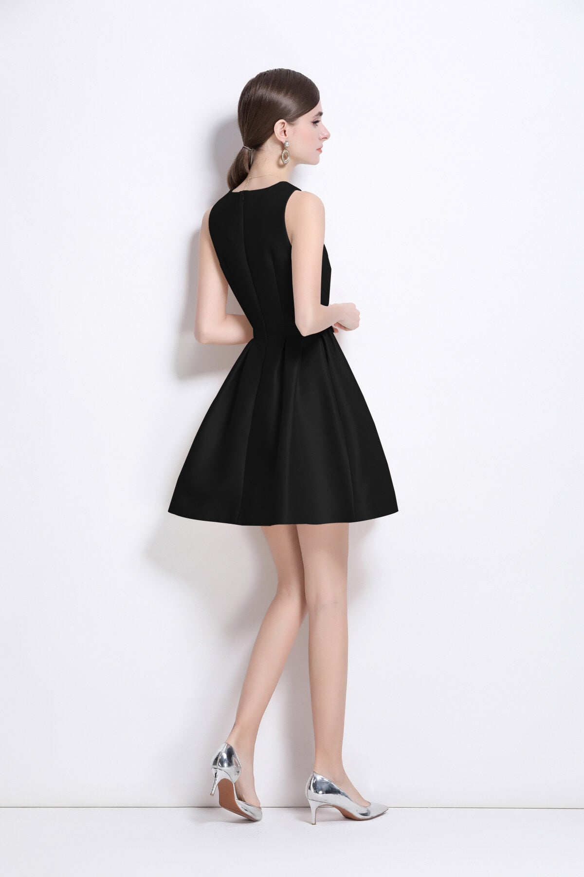Structured Pleated Mini Dress DZA