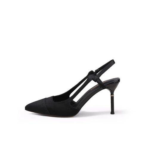 Suede Slingback Kitten Pumps Jady Rose