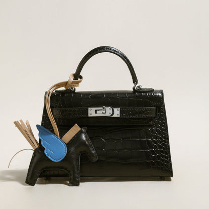 Swift Structured Leather Top Handle Bag Cilela