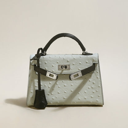 Swift Structured Leather Top Handle Bag Cilela