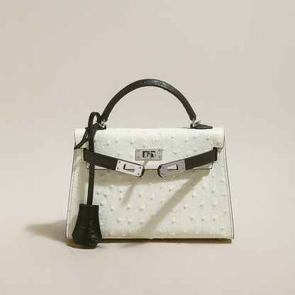 Swift Structured Leather Top Handle Bag Cilela