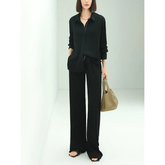 High-Rise Wide-Leg Knit Pants Cocobella
