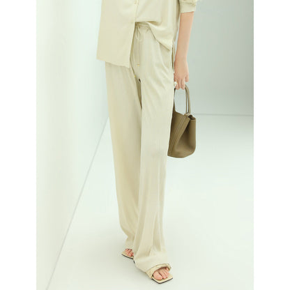 High-Rise Wide-Leg Knit Pants Cocobella