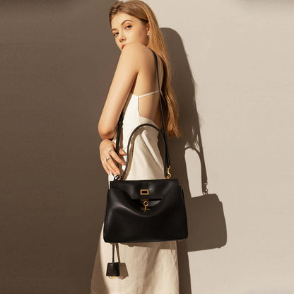 Black Satchel Bag Cilela