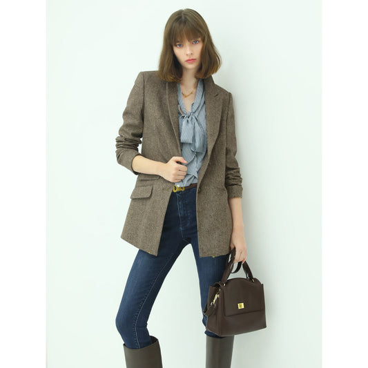 Vintage Brown Wool Blazer Cocobella