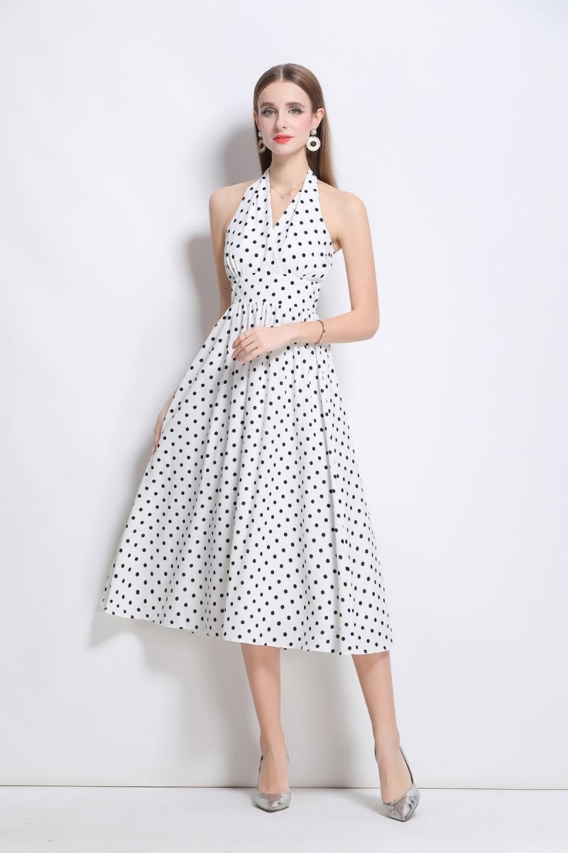 Vintage Maxikleid mit Polka Dots - Giovanni Battaglia
