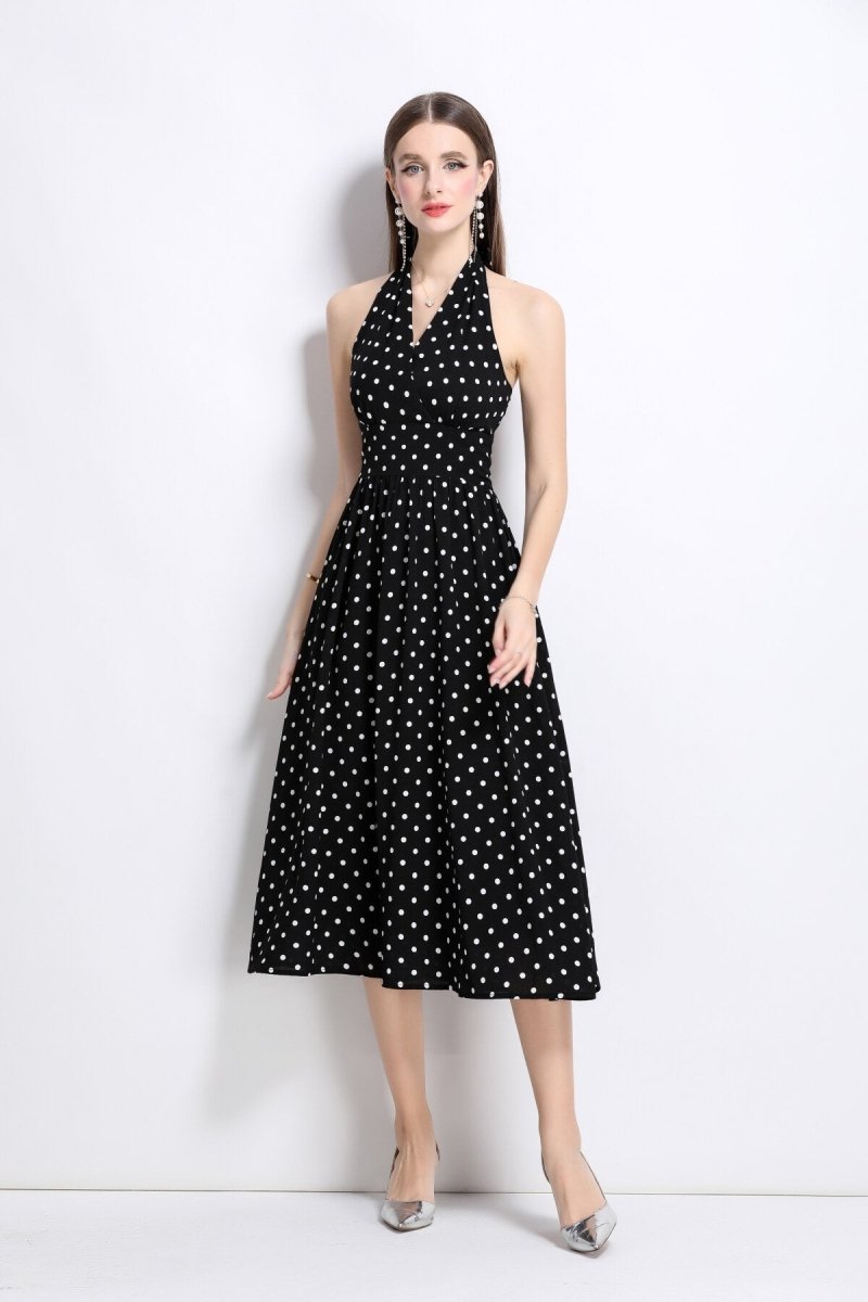 Vintage Maxikleid mit Polka Dots - Giovanni Battaglia