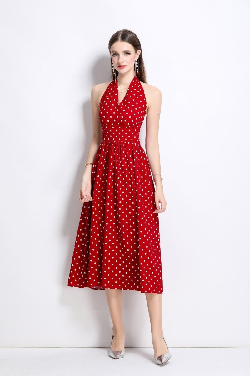 Vintage Maxikleid mit Polka Dots - Giovanni Battaglia