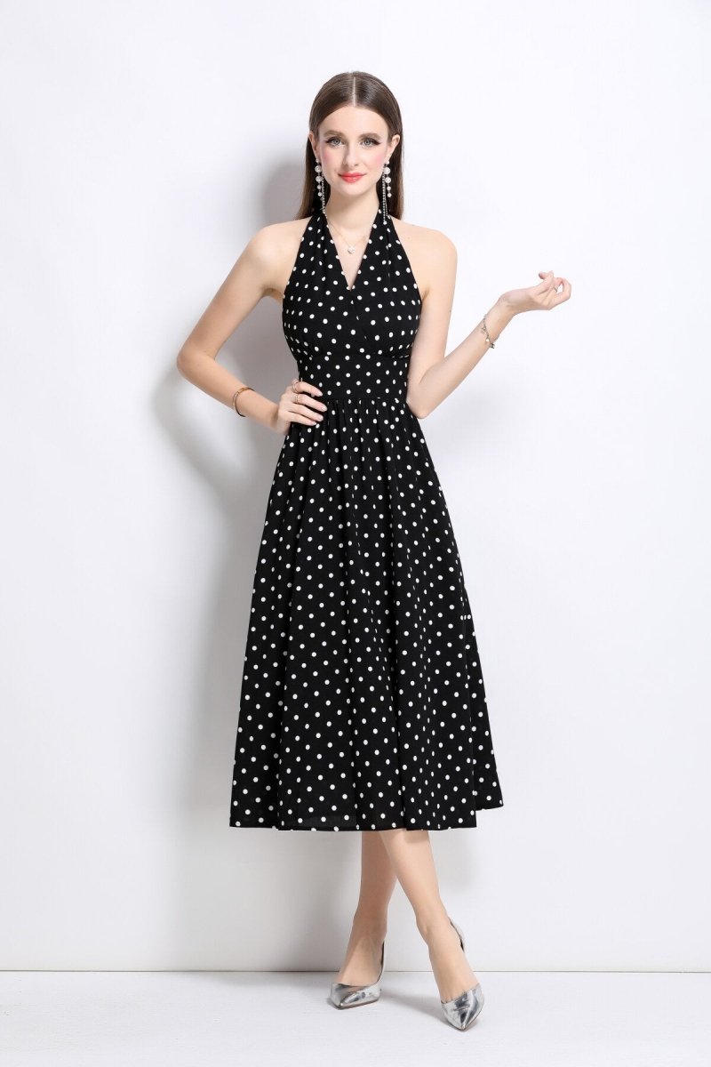 Vintage Maxikleid mit Polka Dots - Giovanni Battaglia