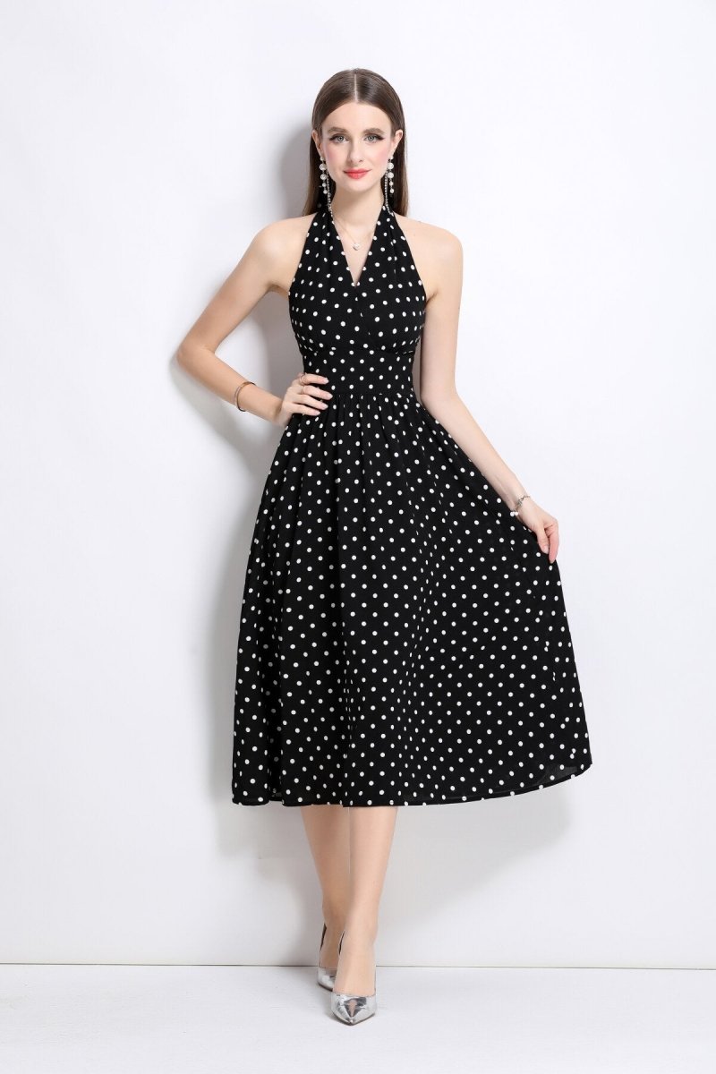 Vintage Maxikleid mit Polka Dots - Giovanni Battaglia