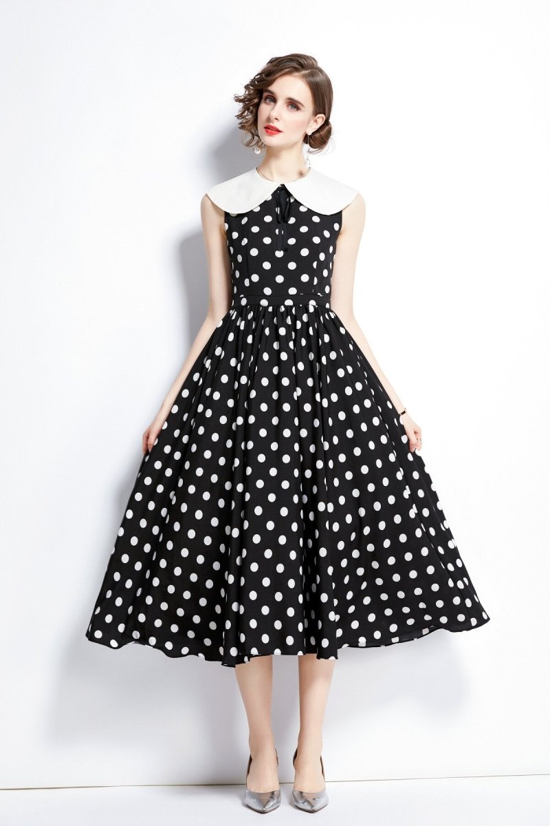 Vintage Midikleid mit Polka Dots - Giovanni Battaglia