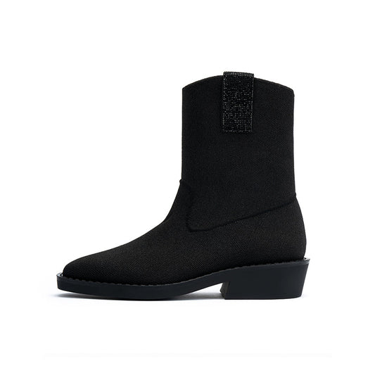 Vintage Pointed Toe Block Heel Boots MALOVE MZ