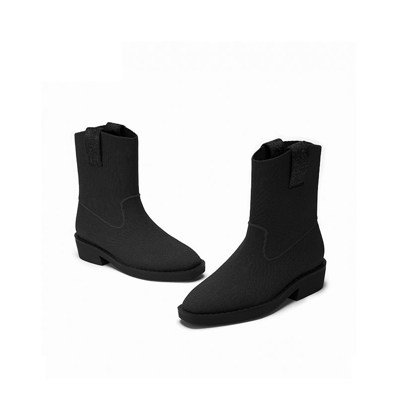 Vintage Pointed Toe Block Heel Boots MALOVE MZ