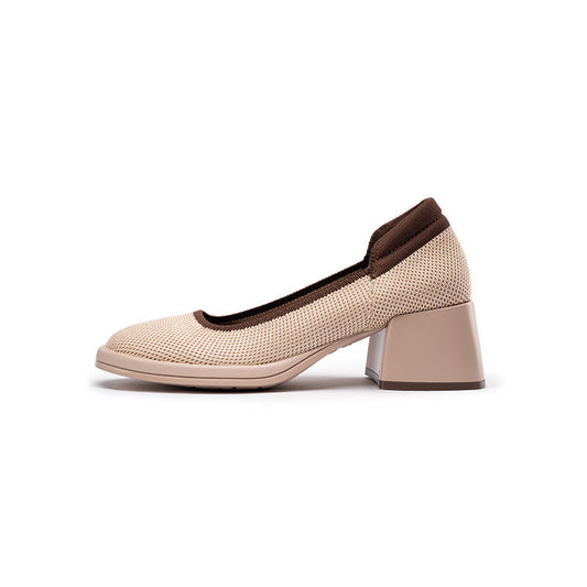 Vintage Square-Toe Mary Jane Pumps MALOVE MZ