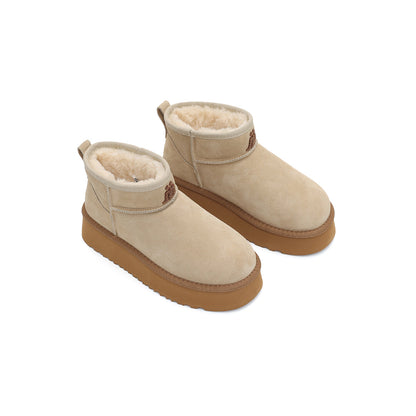 Fleece-Lined Ankle Snow Boots Masoomake