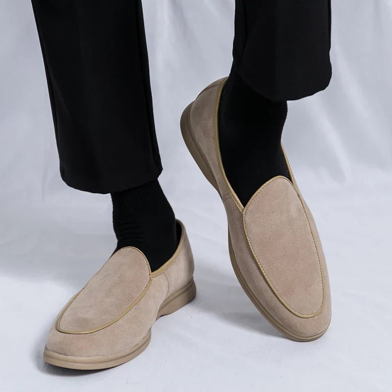 Weichleder - Loafer | Leichter Slip - on mit Wildleder - Optik und Komfortsohle - Giovanni Battaglia