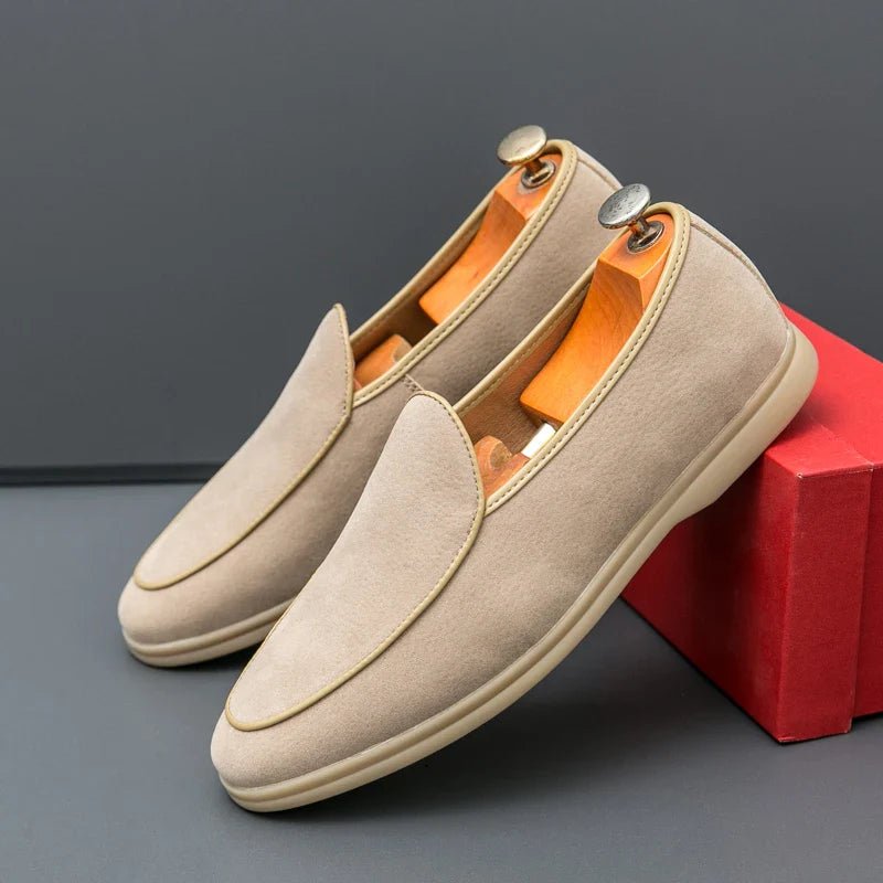 Weichleder - Loafer | Leichter Slip - on mit Wildleder - Optik und Komfortsohle - Giovanni Battaglia