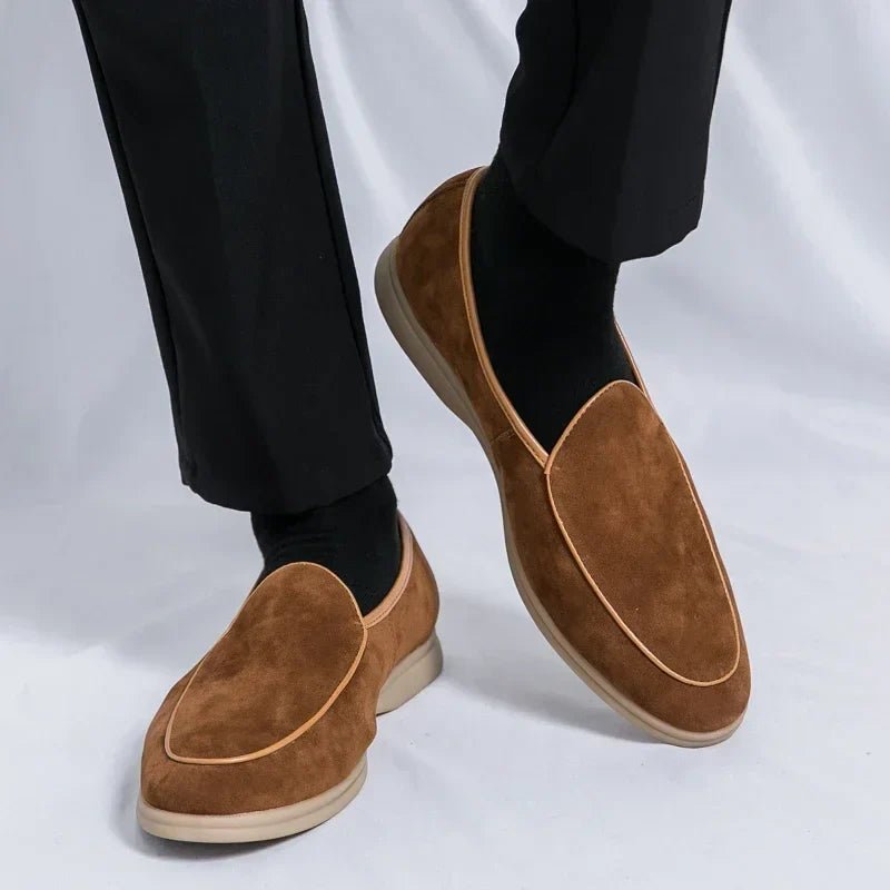 Weichleder - Loafer | Leichter Slip - on mit Wildleder - Optik und Komfortsohle - Giovanni Battaglia