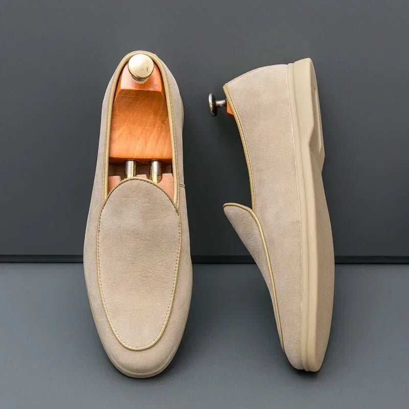 Weichleder - Loafer | Leichter Slip - on mit Wildleder - Optik und Komfortsohle - Giovanni Battaglia