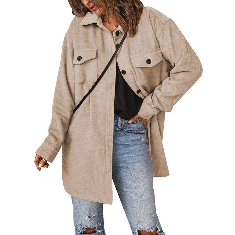 Women's Casual Woolen Coat - Giovanni Battaglia