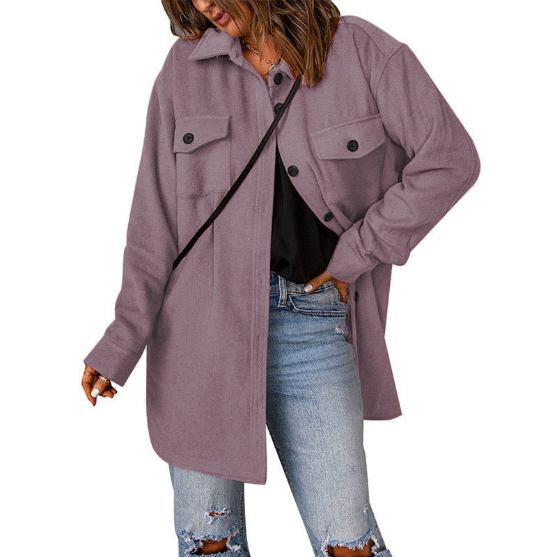 Women's Casual Woolen Coat - Giovanni Battaglia
