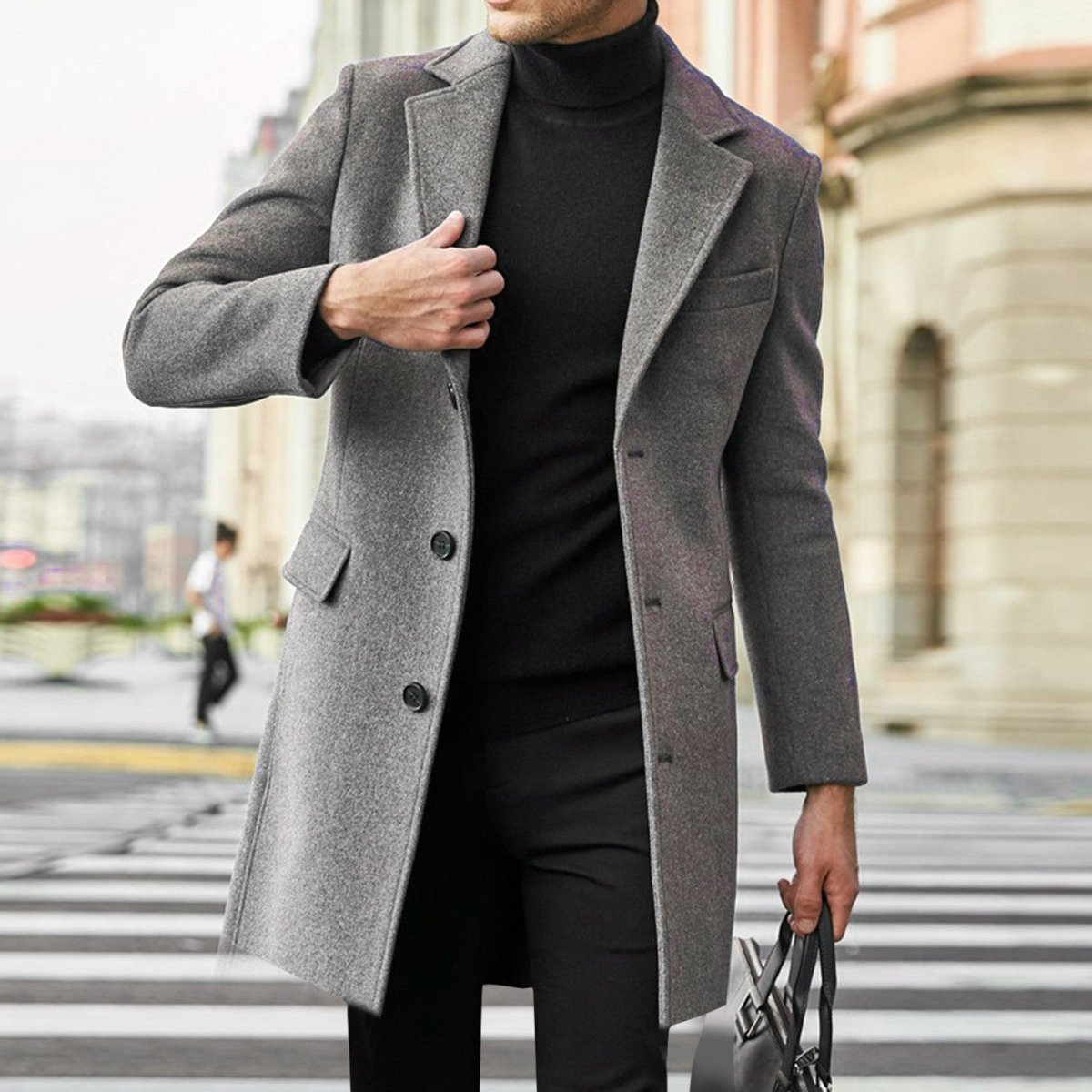 Woolen Trench Coat - Giovanni Battaglia
